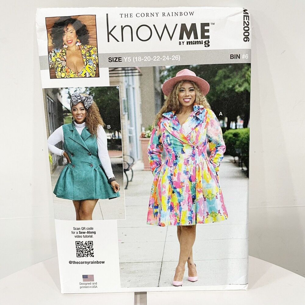Know Me by Mimi‎ G Sewing Pattern ME2006 Women Dress Fit Flare Sz 18-26